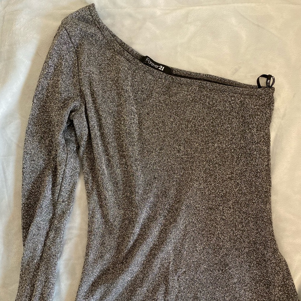 F 21 One Arm Silver Shirt
